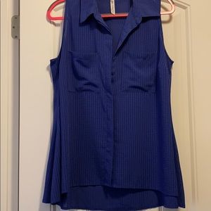 Sleeveless Blue Top Size 1X